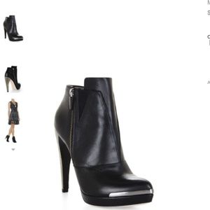 Herve Leger Black Leather Bootie - NWB